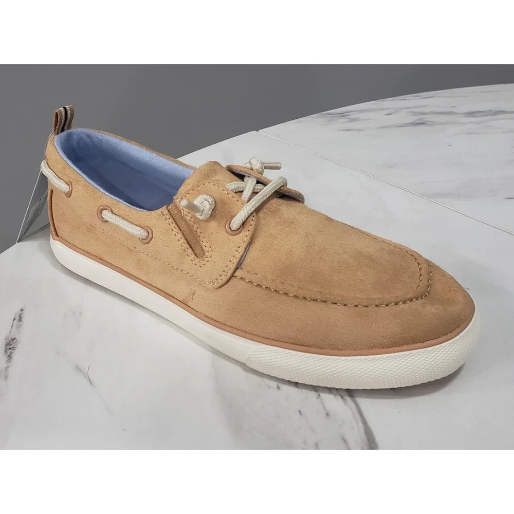 NEW Cat & Jack Boy's Reece Slip On Boat Shoes Beige Size 5‎ Tan Easter Dress